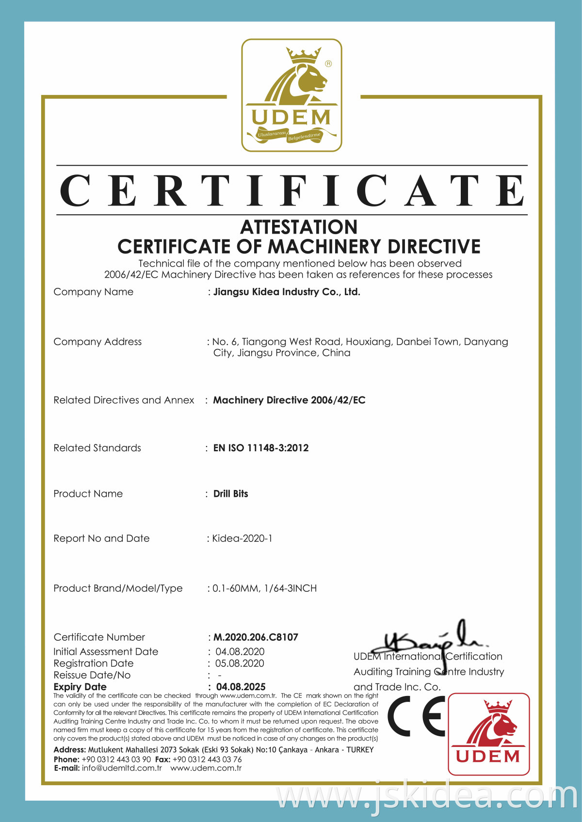 CE certificate